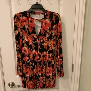 Free people floral mini dress size 4